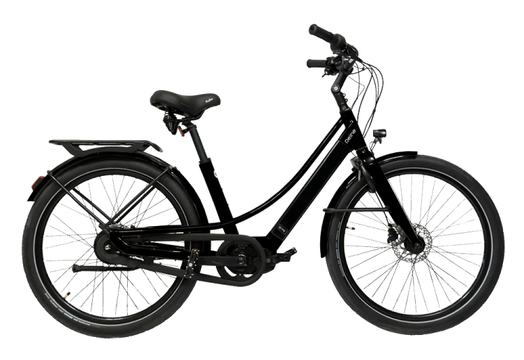 Vélo noir avec porte-bagage